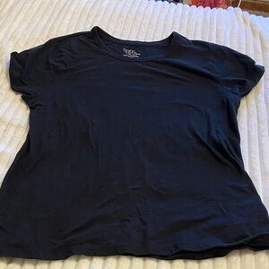 Time and Tru Black Short Sleeve Tee